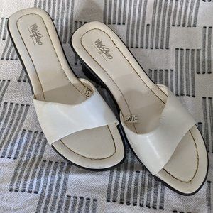 Mossimo White Open-Toe Sandal Wedge 5.5